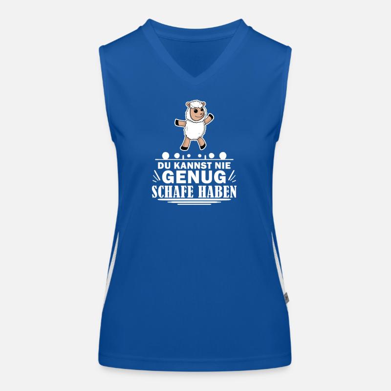 Schaf Schafe Spruch Sprüche Funktionelles Kontrast-Tank Top für Frauen
