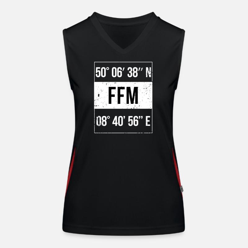 Coordonnées FFM Francfort-sur-le-Main Débardeur respirant contrasté Femme
