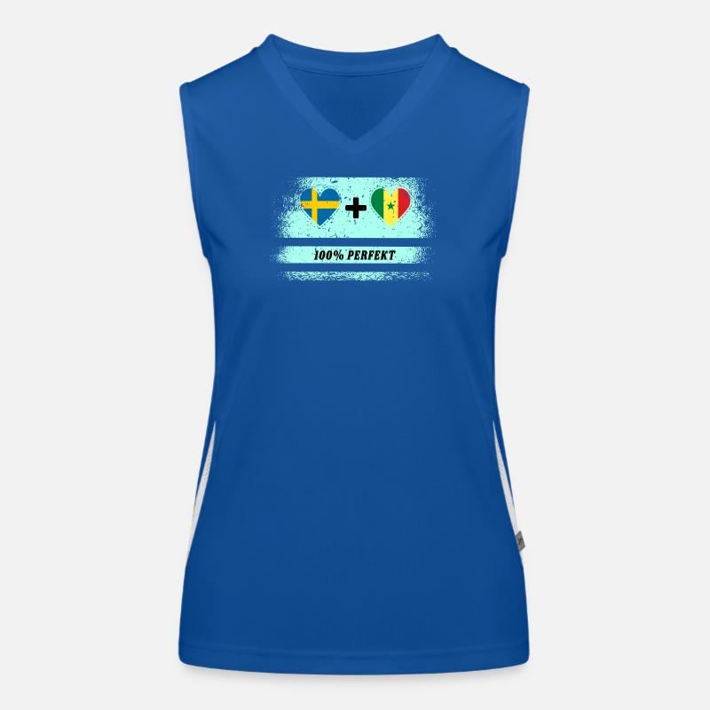 Senegal und Schweden 100% perfekt / Geschenk Funktionelles Kontrast-Tank Top für Frauen