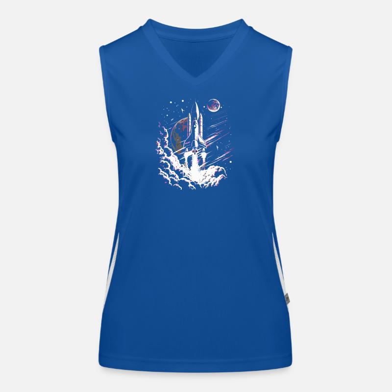 Rocket at take-off Women's Functional Contrast Tank Top