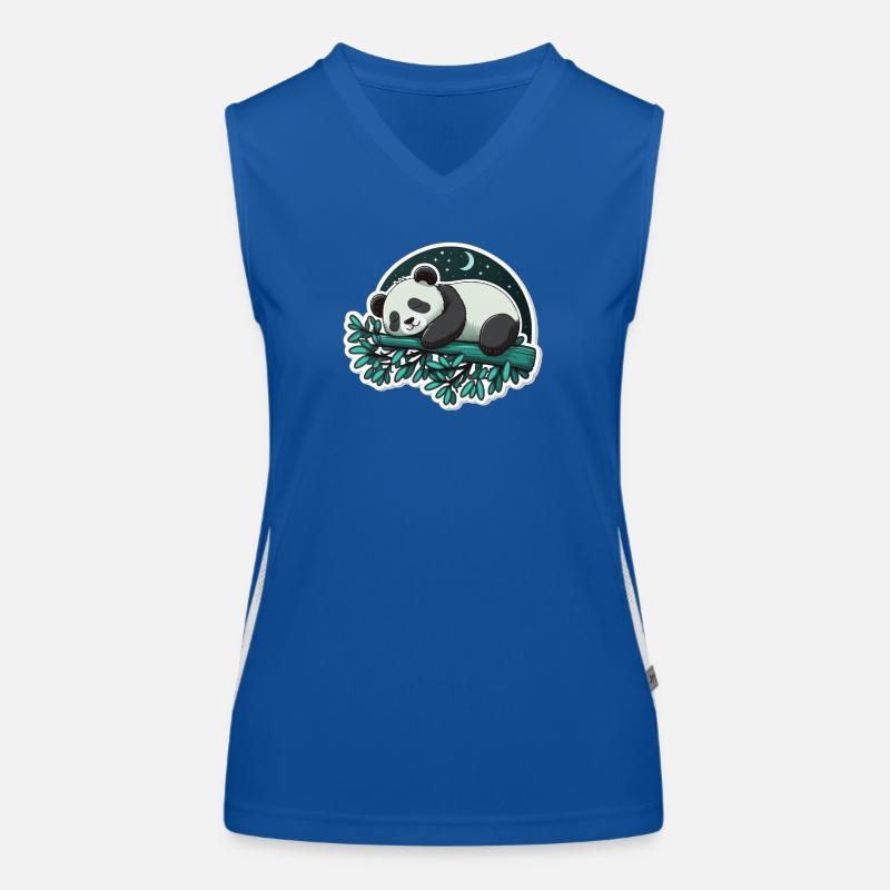 Sleeping Panda Funktionelles Kontrast-Tank Top für Frauen