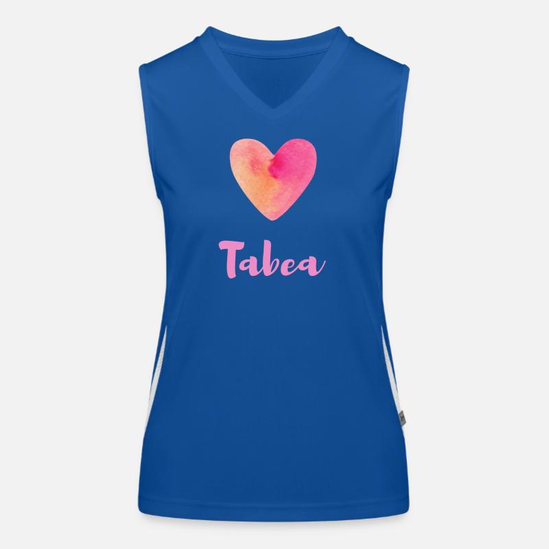 Tabea Rosa Herz Mädchen Geschenkidee Outfit Funktionelles Kontrast-Tank Top für Frauen