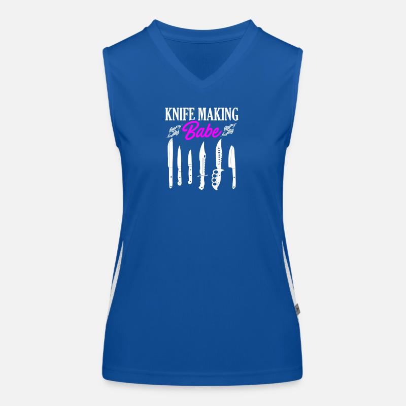 Knife Making Babe Knives Design Women's Functional Contrast Tank Top