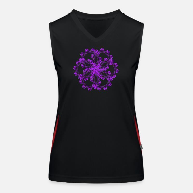 Random patterns circled Women's Functional Contrast Tank Top