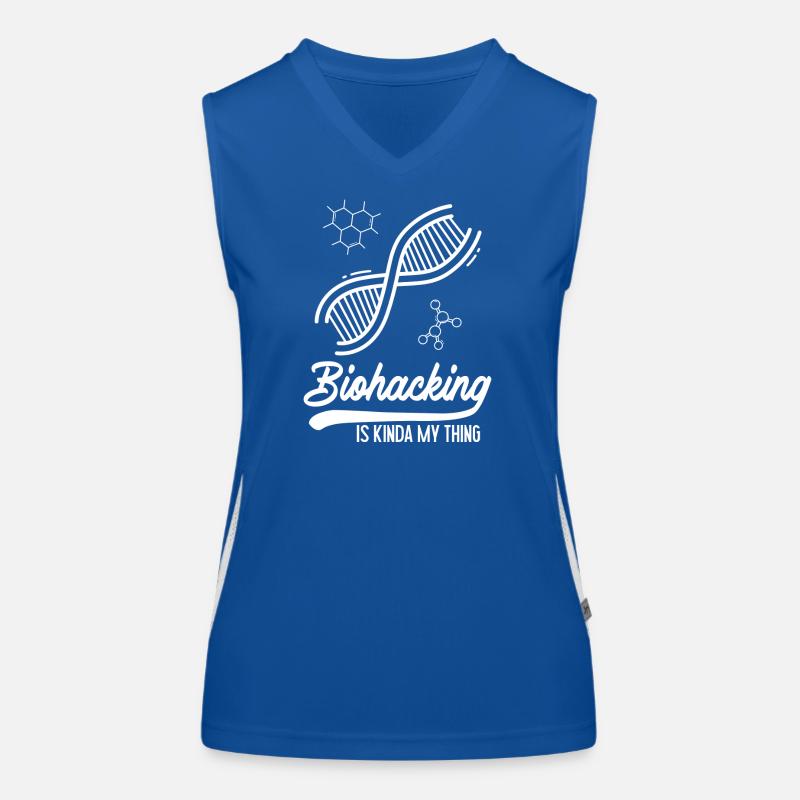 Biohacking ist irgendwie mein Ding Funktionelles Kontrast-Tank Top für Frauen