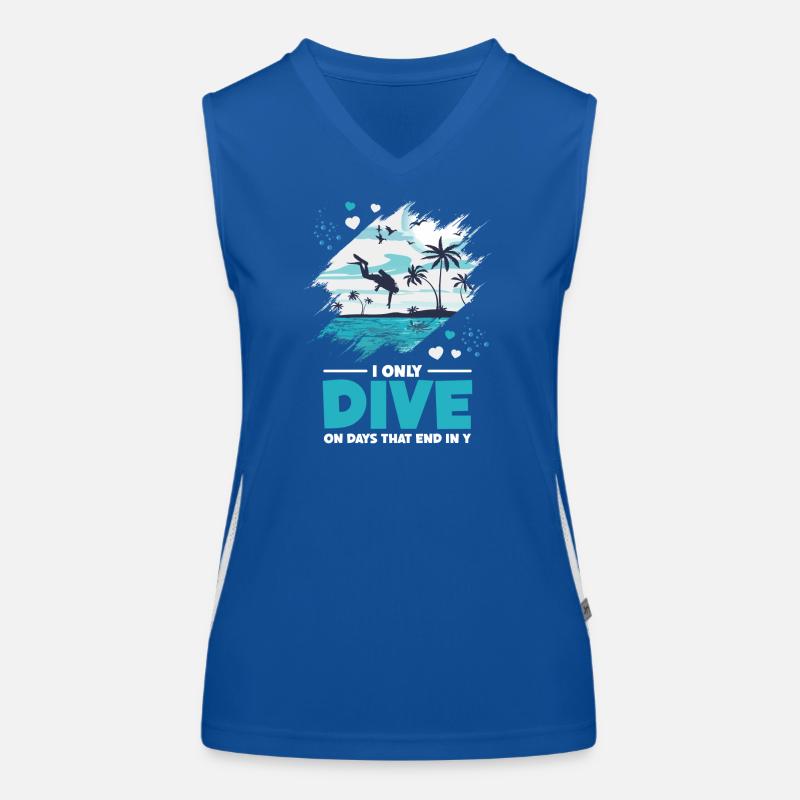 Scuba Diving Design pour la plongée sportive Débardeur respirant contrasté Femme