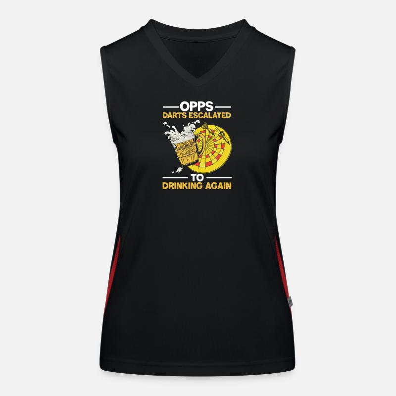 Dart beer pub design Women's Functional Contrast Tank Top
