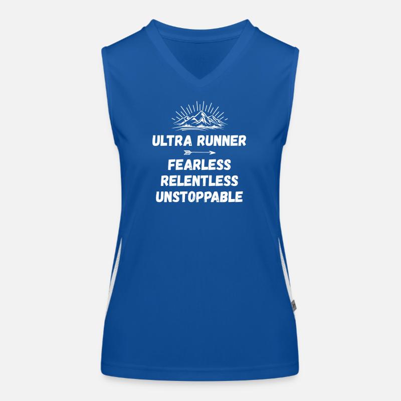 Ultra Runnner - Intrépide. Implacable. Imparable. Débardeur respirant contrasté Femme