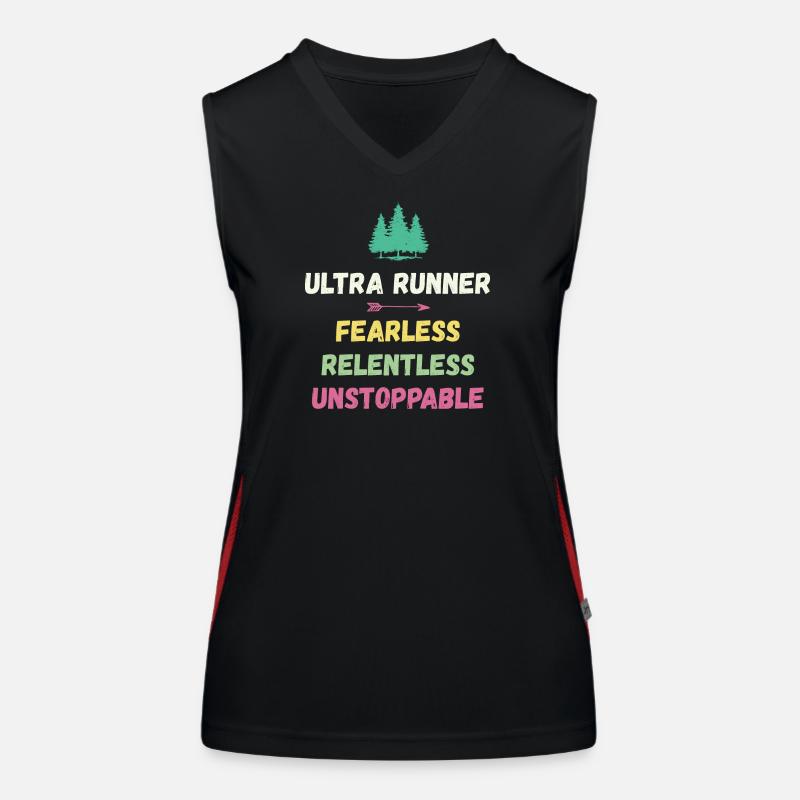 Ultra Runnner - Intrépide. Implacable. Imparable. Débardeur respirant contrasté Femme