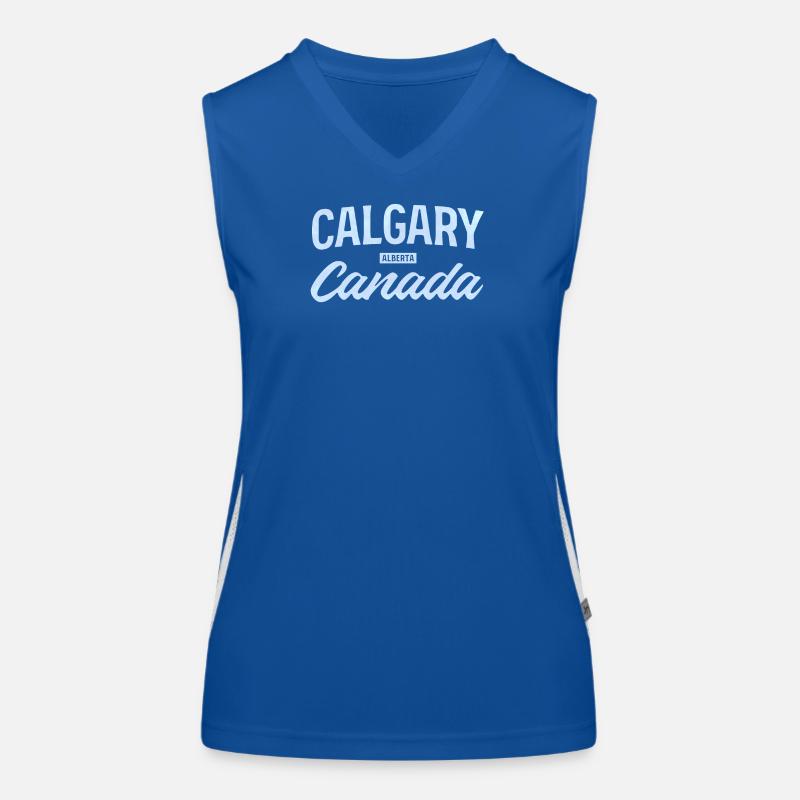  Calgary Alberta Canada – Retro Städte Design Funktionelles Kontrast-Tank Top für Frauen