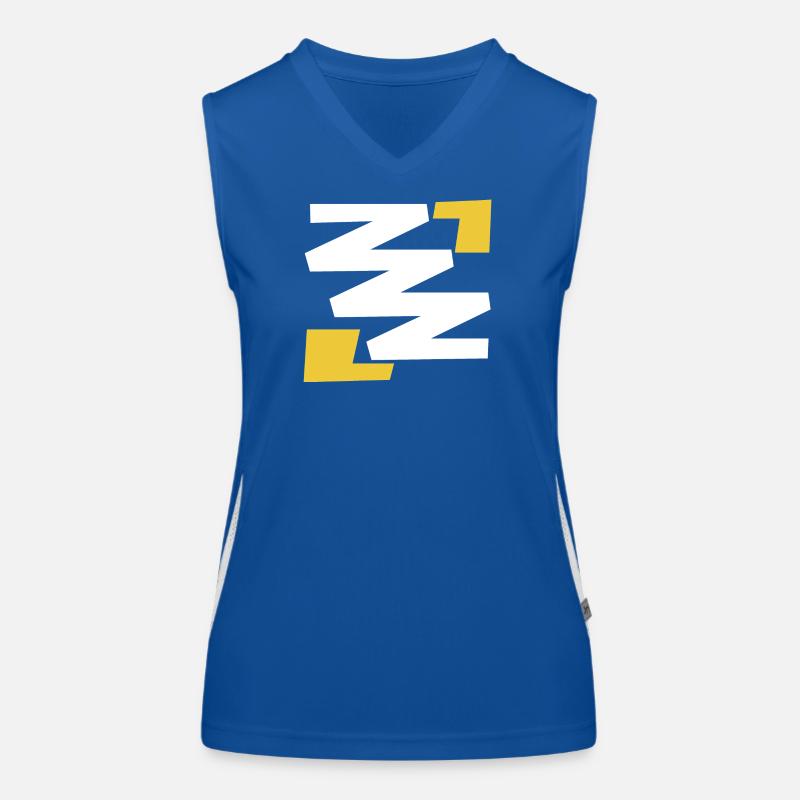 Einfaches digitales Kunstemblem mit Z Funktionelles Kontrast-Tank Top für Frauen