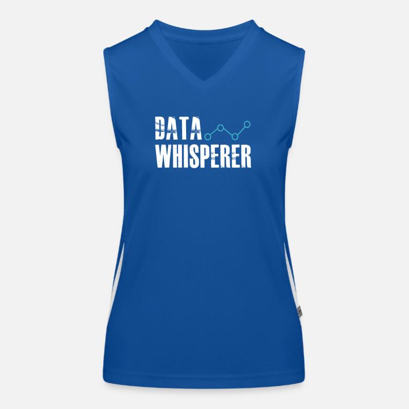 Data Whisperer Science Analyst Ingénieur logiciel Débardeur respirant contrasté Femme