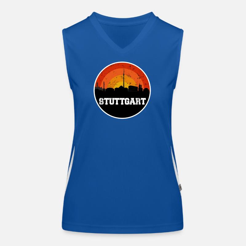 Stuttgart Skyline Débardeur respirant contrasté Femme