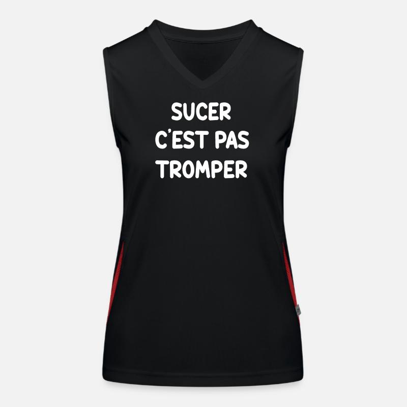 SUCER C'EST PAS TROMPER Débardeur respirant contrasté Femme