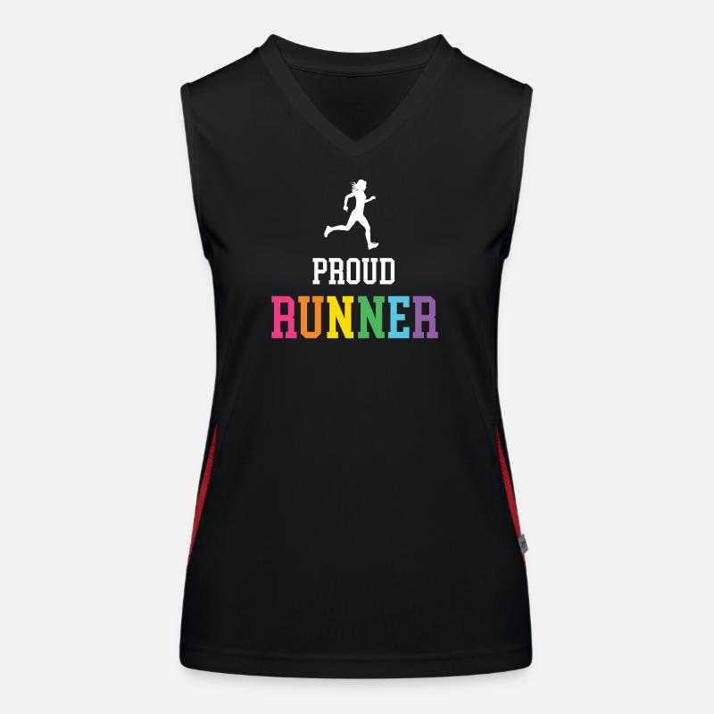 Stolze LGBT-Läuferin Funktionelles Kontrast-Tank Top für Frauen
