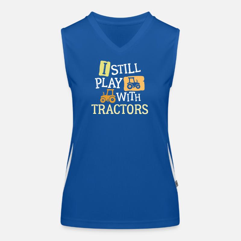 Bauer Statement Ackerbau Traktor Feld Nutzfahrzeug Funktionelles Kontrast-Tank Top für Frauen