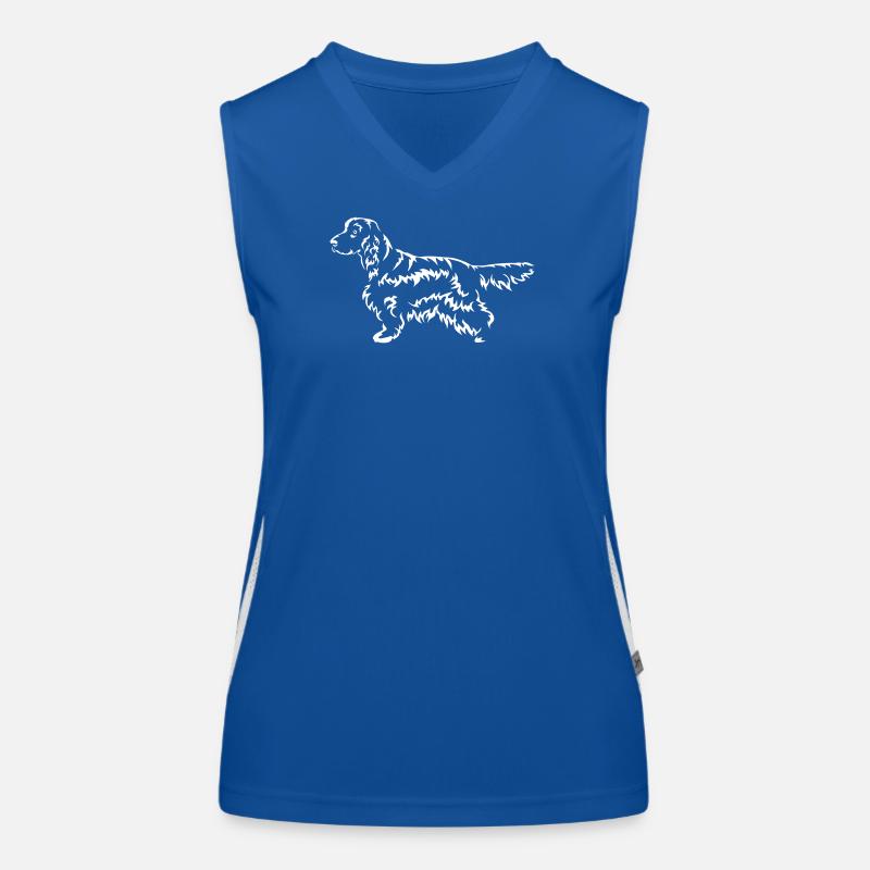 Cocker Spaniel "Black Edition" Funktionelles Kontrast-Tank Top für Frauen