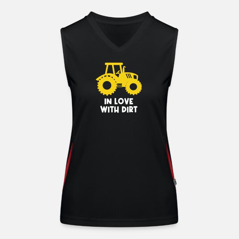 Ackerbau Statement Landwirt Traktor Bauer Biobauer Funktionelles Kontrast-Tank Top für Frauen