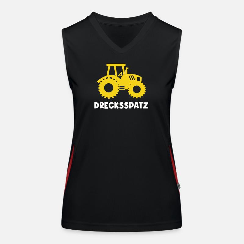 Traktor Bauer Feld Ackerbau Statement Biobauer Funktionelles Kontrast-Tank Top für Frauen