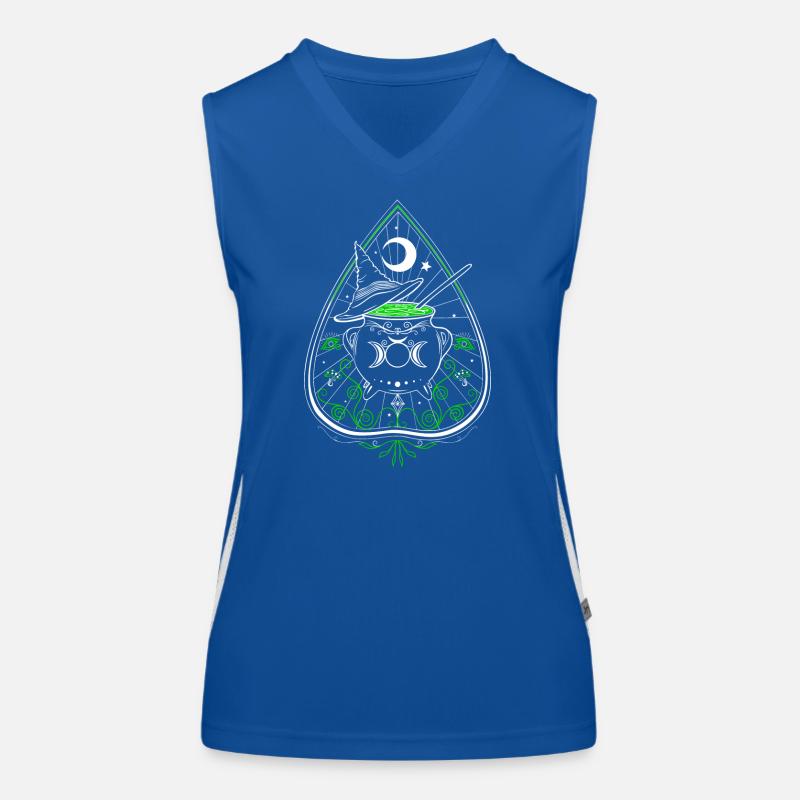 Sorcière Verte Planchette Chaudron Chapeau de Sorcière Débardeur respirant contrasté Femme