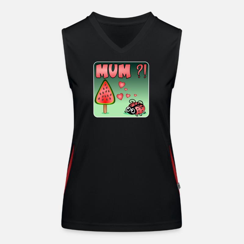 Wassermelone BUG Funktionelles Kontrast-Tank Top für Frauen