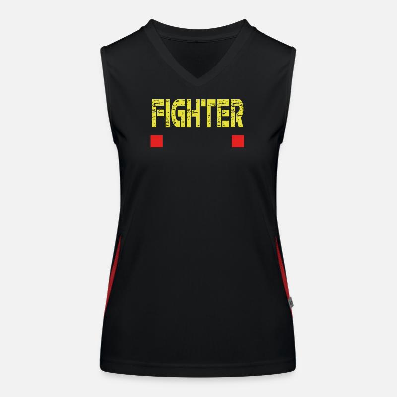 Base de texte FIGHTER Débardeur respirant contrasté Femme