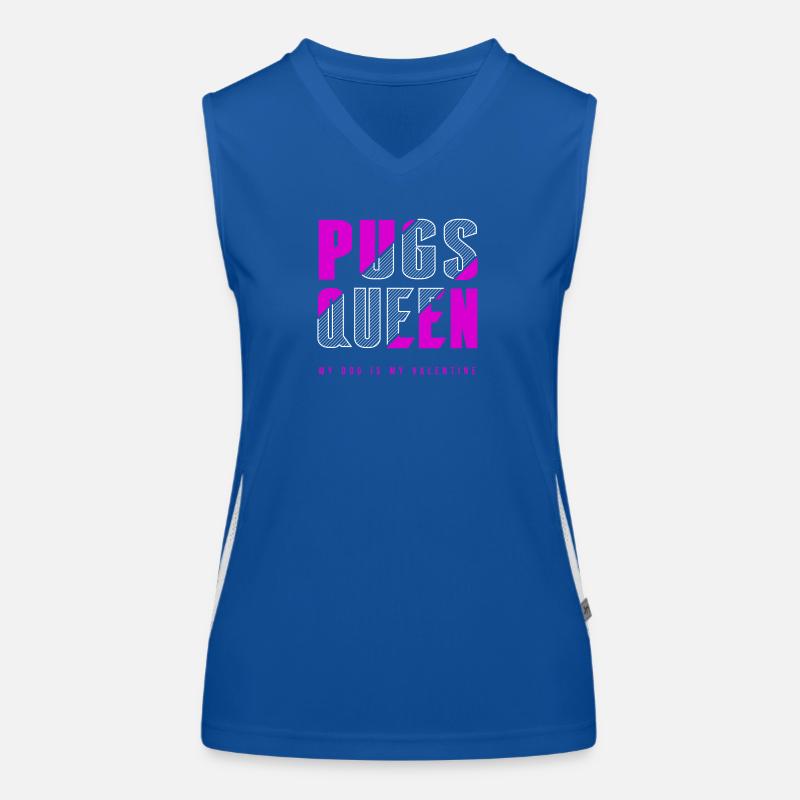 Möpse Königin Funktionelles Kontrast-Tank Top für Frauen