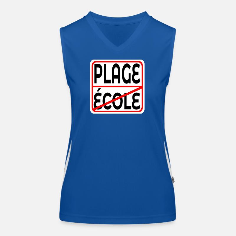 Début des vacances École PLAGE Débardeur respirant contrasté Femme