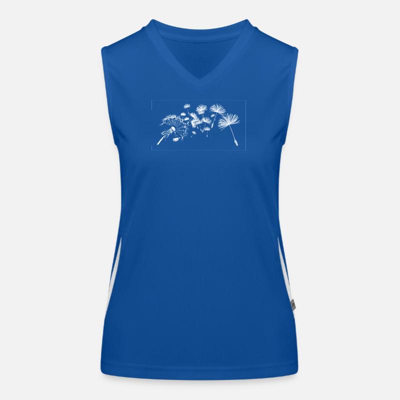 Gewöhnliche Löwenzahnblüten Funktionelles Kontrast-Tank Top für Frauen