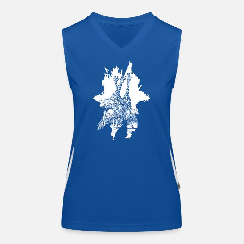 Giraffen der Savanne Funktionelles Kontrast-Tank Top für Frauen