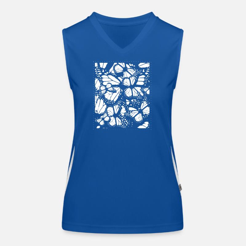 Schmetterlinge Funktionelles Kontrast-Tank Top für Frauen