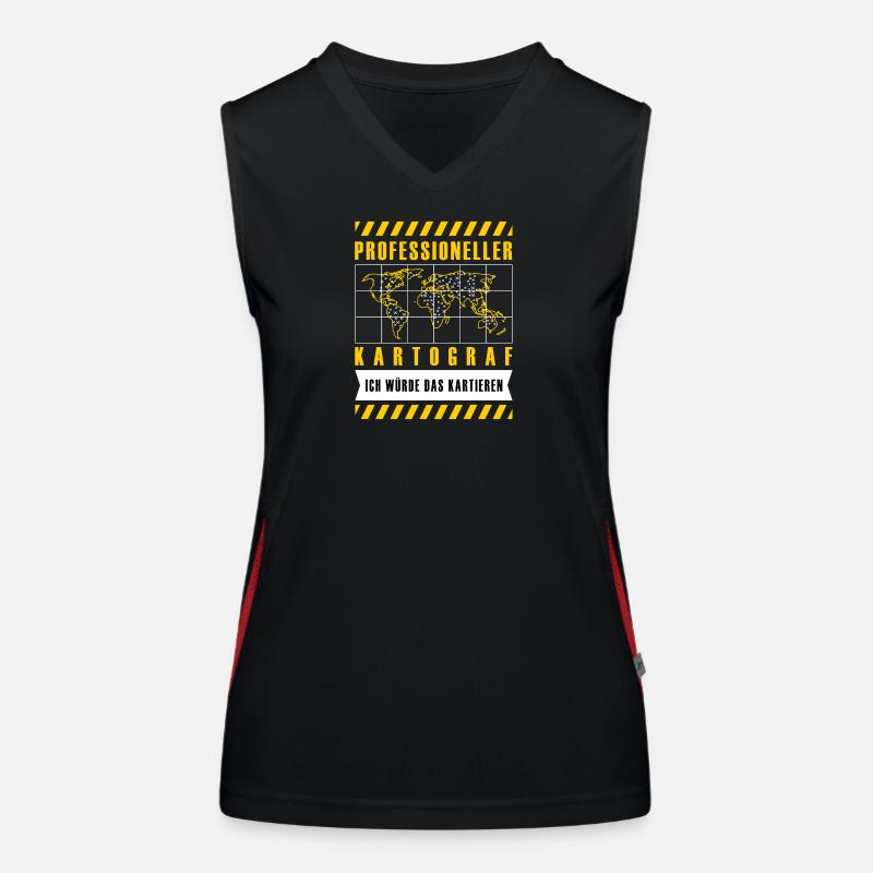 Conception cartographique Débardeur respirant contrasté Femme