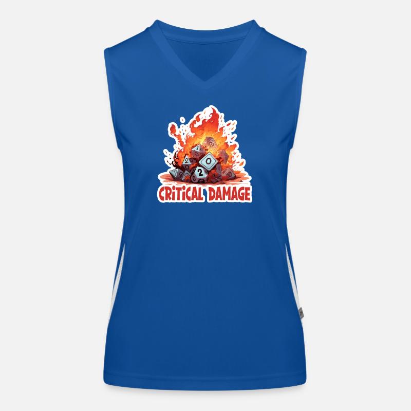 Spielleiter Critical Damage – RPG LARP Design Funktionelles Kontrast-Tank Top für Frauen