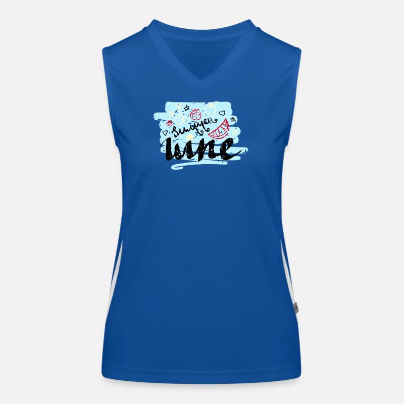 Sommer Scribble Früchte Funktionelles Kontrast-Tank Top für Frauen