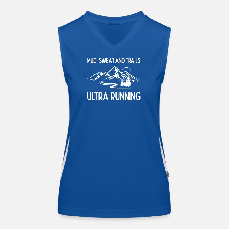 Ultra Running - Schlamm, Schweiß und Trails Funktionelles Kontrast-Tank Top für Frauen