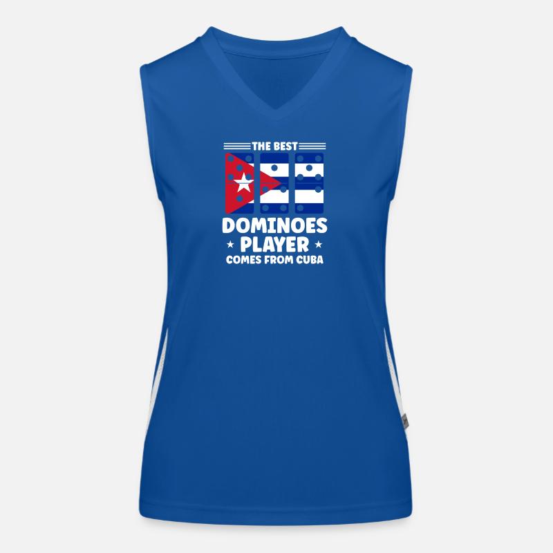 Domino game design Women's Functional Contrast Tank Top