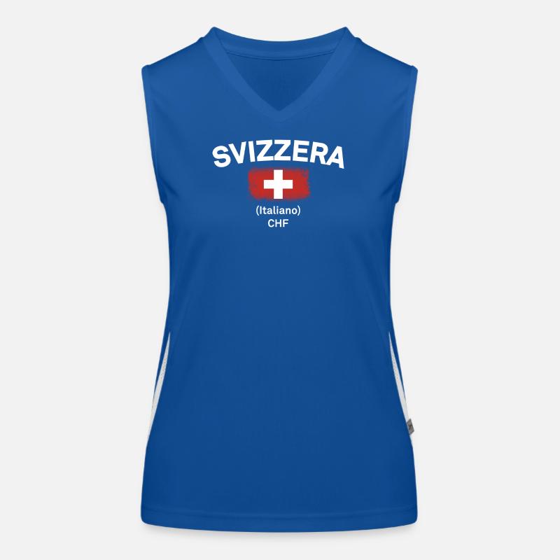 Schweizer italienisches CHF-Emblem Funktionelles Kontrast-Tank Top für Frauen