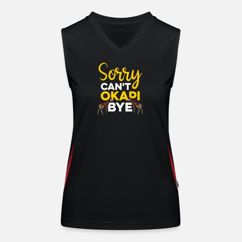 Les points forts de l'okapi au zoo Débardeur respirant contrasté Femme