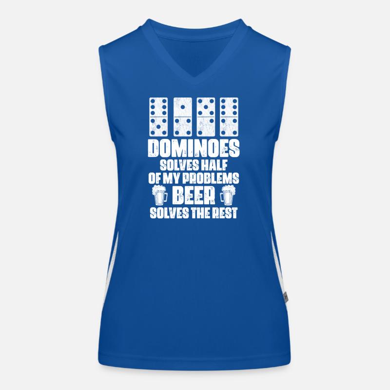 Domino game design Women's Functional Contrast Tank Top
