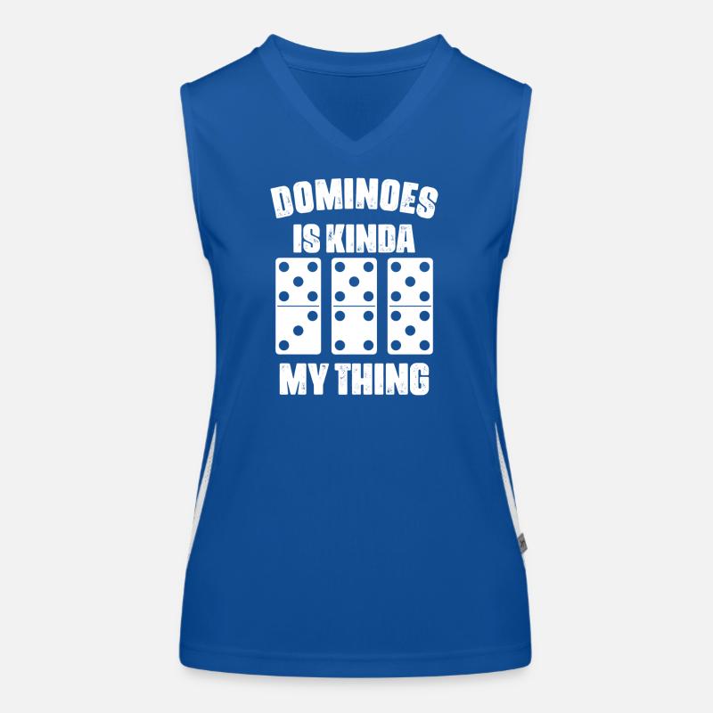 Domino game design Women's Functional Contrast Tank Top