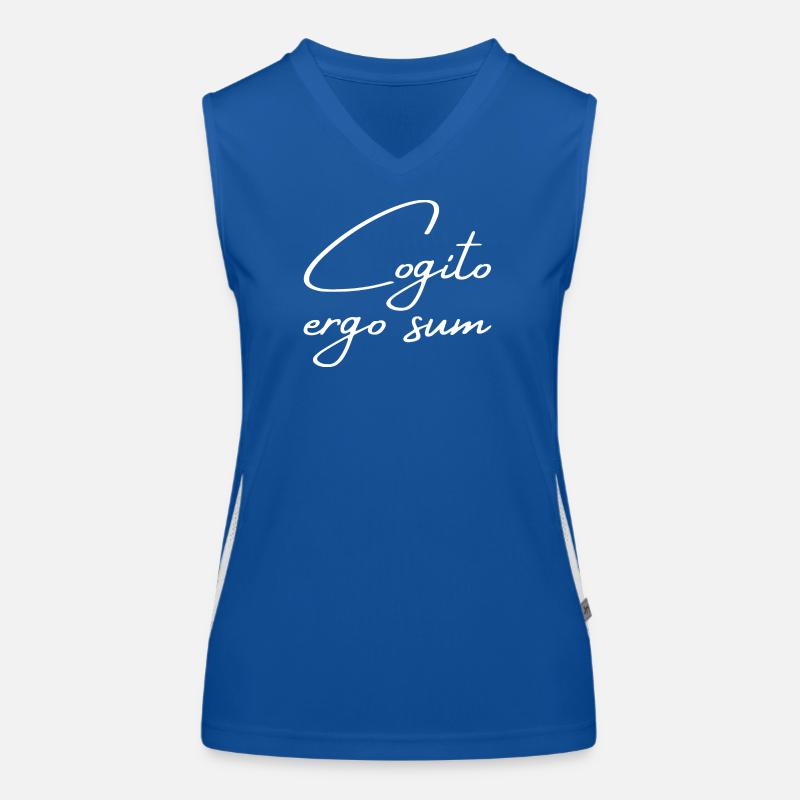 Cogito ergo sum - Ich denke also bin ich Funktionelles Kontrast-Tank Top für Frauen