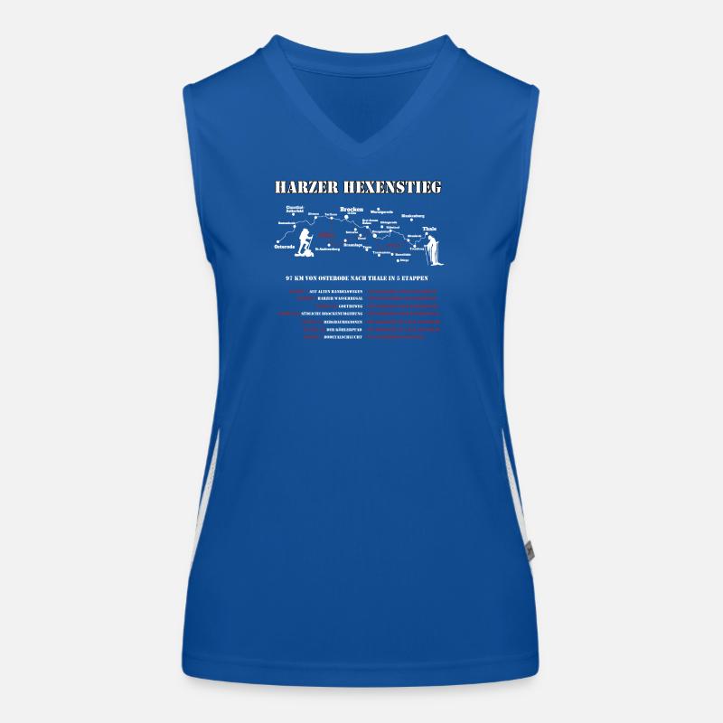 Harzer Hexenstieg Wandergruppen - 5 Etappe Funktionelles Kontrast-Tank Top für Frauen