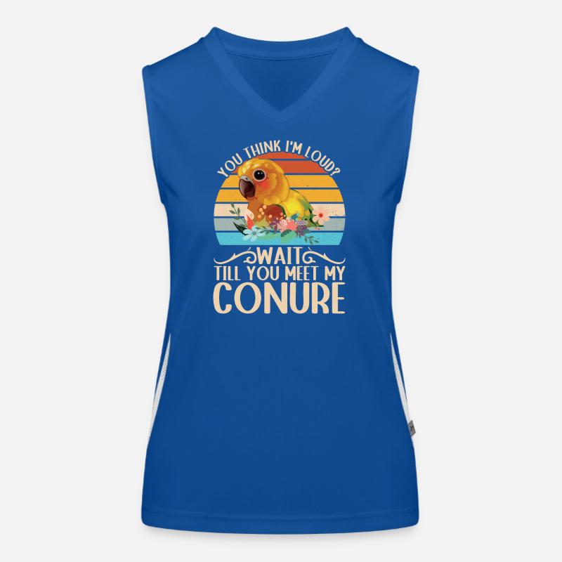 Vous pensez que je suis bruyant? Conure de perruche Design Débardeur respirant contrasté Femme