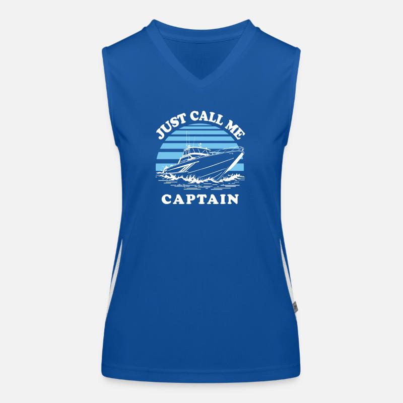 Appelez-moi capitaine | Bateau Débardeur respirant contrasté Femme