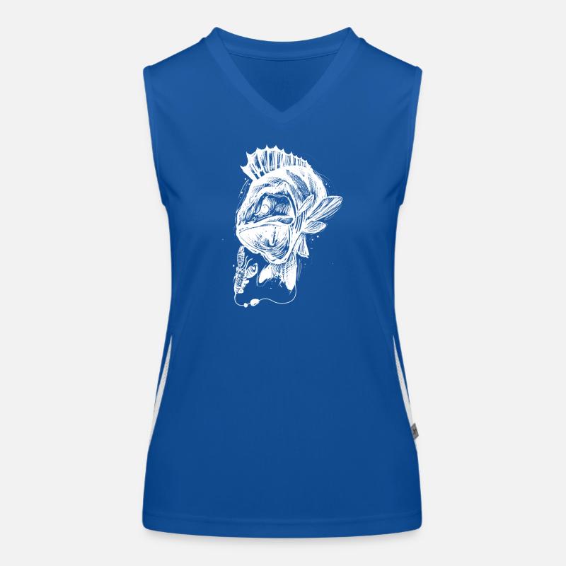 Poisson de vie ! - Tshirt de pêche Perch Attack / Z Débardeur respirant contrasté Femme