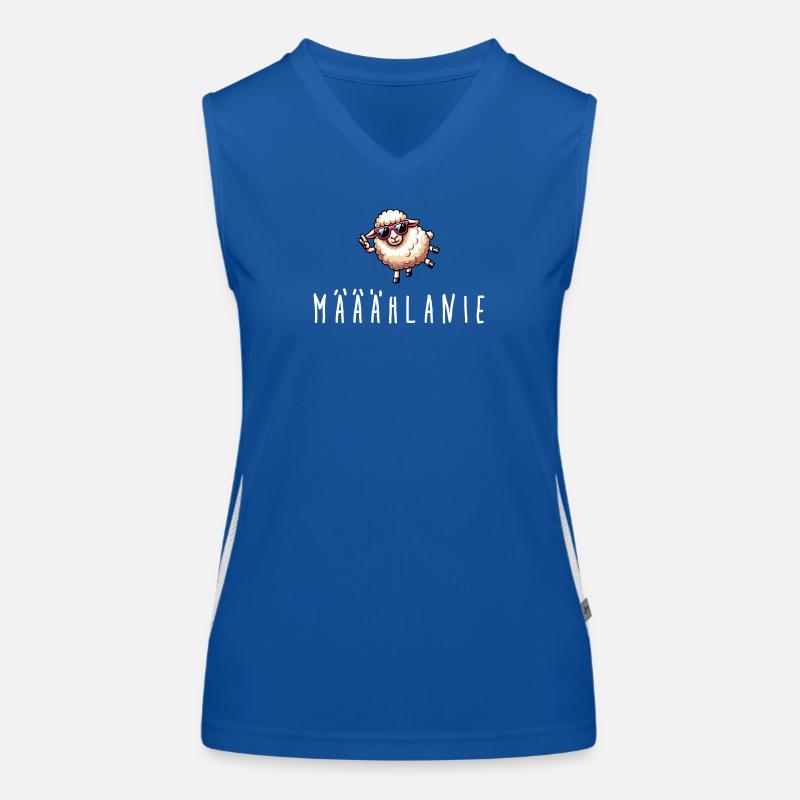 mählanie melanie schaf geschenk meli Funktionelles Kontrast-Tank Top für Frauen
