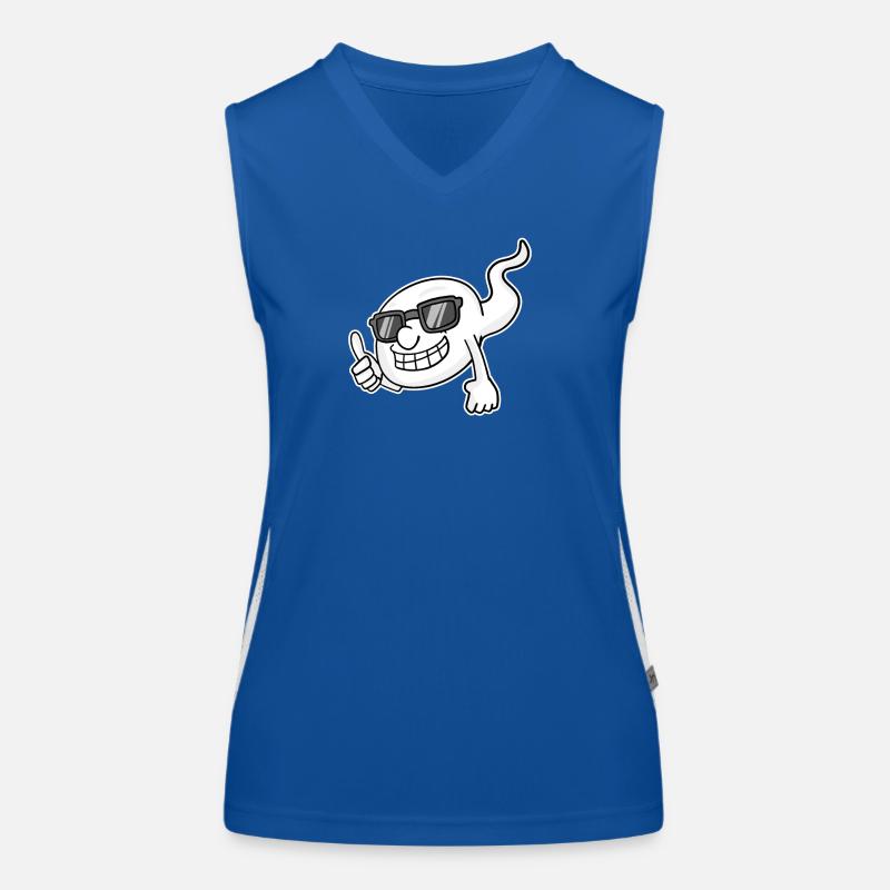 Sperma mit Sonnebrille Funktionelles Kontrast-Tank Top für Frauen