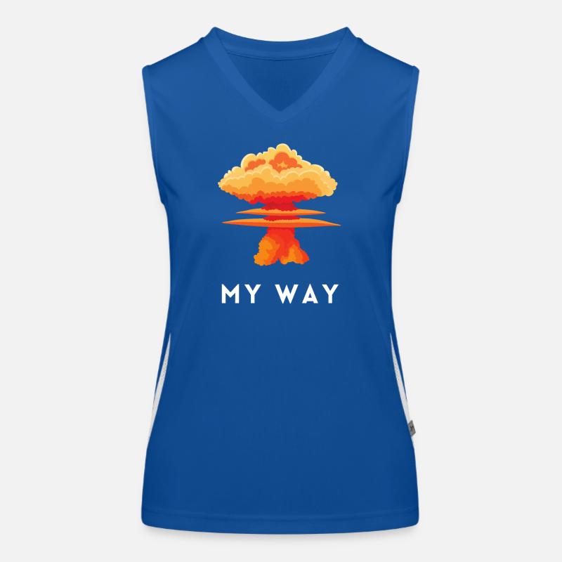 My Way Explosive Sturkopf-Denkmuster-Aussage Funktionelles Kontrast-Tank Top für Frauen