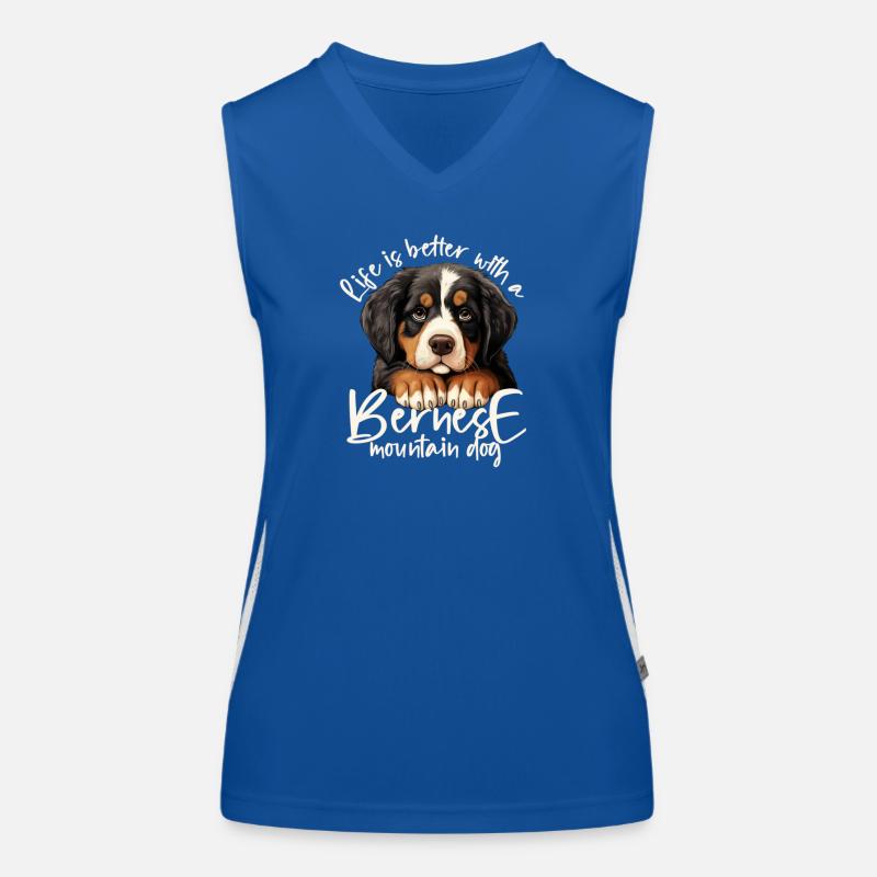 Berner Sennenhund Funktionelles Kontrast-Tank Top für Frauen