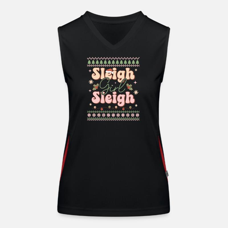 Hässlicher Weihnachtspullover Funktionelles Kontrast-Tank Top für Frauen